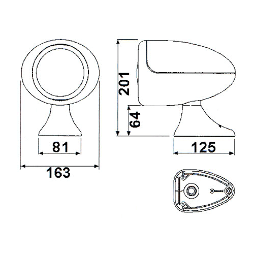 Faro elettrico per barca Jabsco con controllo remoto 155SL, 12 volt, proiettore